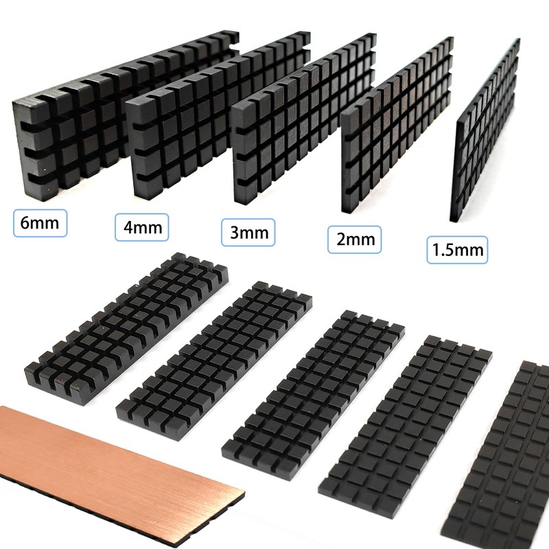 Hodyludy Copper Heatsink 0.2 inch (6 mm) M.2 SSD Graphene