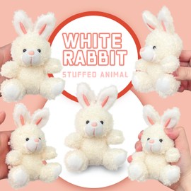 Bunny Stuffed Animals for Girls Boys, Cute Rabbit Plush Toys, Kawaii Rabbit Plushies, Sitting Bunny Stuffed Animal Plush Toys for Party Favors, Easter Basket Stuffers