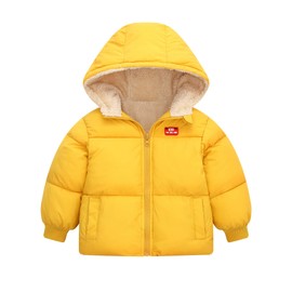 Vmterliya Baby Winter Coats, Outerwear for Toddler Kids Infants Boys Girls Light Puffer Warm Hooded Down Jacket for 2-7 Years (US, Age, 2 Years, 3 Years, Yellow)