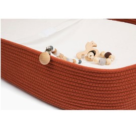 J&JOO Baby Changing Basket - Wipeable & Waterproof Pad Cover, Portable, Foldable, Changing Pad for Dresser, Changing Table Topper, Living Room Changing Pad, Gift for Baby Shower