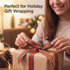 3/8 Inch Christmas Ribbon 25 Yards, Red and Green Stripe
