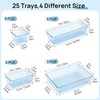 Vtopmart 25 Pack Plastic Drawer Organizers with Non-slip Rubber Pads
