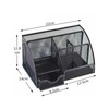 Desk Organiser, Mesh Metal Pen Holder, Black, Office Organiser with