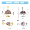SUPERFINDINGS 8 Style 32Pcs Tree of Life Pendant with Gemstone