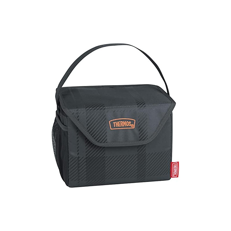 Thermos Kids 6 Can Cooler, Charcoal Plaid
