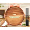 Decent Vrvege Extra Large Round Ottoman Coffee Table Tray, 22"