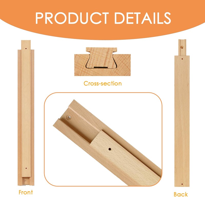 Wood Drawer Slides with 4 Pre-drilled Holes for Bottom/Center/Classic Mounted,