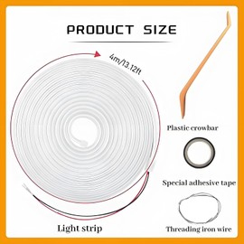 Car Boot Light Strip, 4 m, Dynamic Flowing Car Trunk Light Strip, Car LED Boot Lighting LED Strip Automatic Sensor Car Trunk Light Strip for Car Boot Decoration