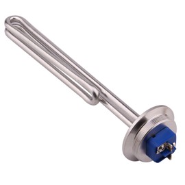 DERNORD 2 Inch (OD64) Tri-clamp 120V 1650W Foldback Heating Element Electric Water Heater with Low Watt Density