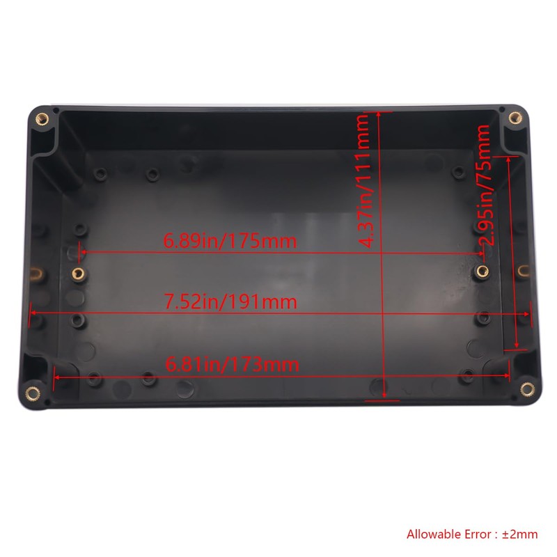 Otdorpatio Junction Box IP65 Waterproof ABS Plastic Electrical Project Case