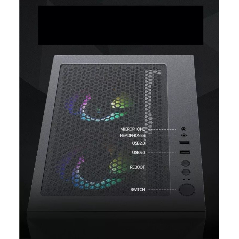 Computer Case Gaming PC case, Condition is new, ATX, M-ATX,