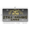 Still Saving Lives Jesus on Gray License Plate