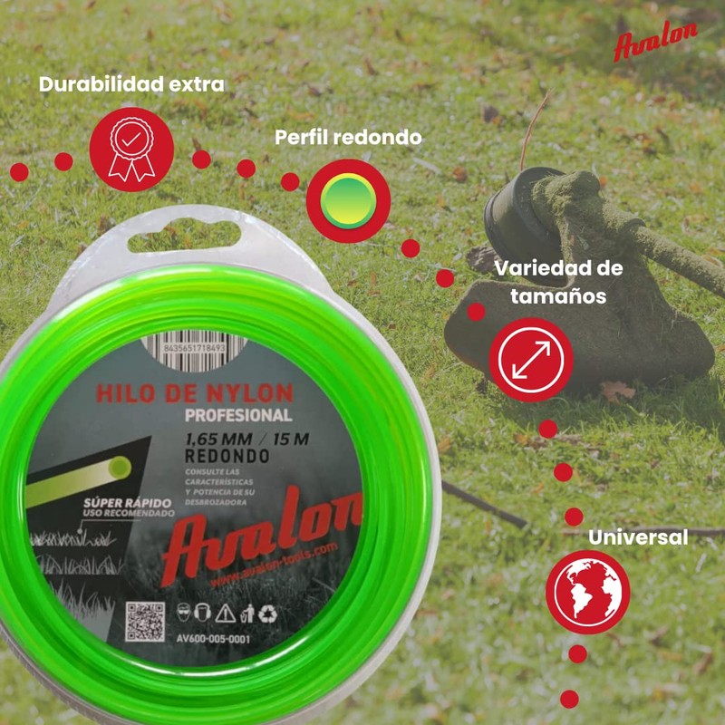 Avalon - Universal Round Nylon Line for Brushcutter and Lawn