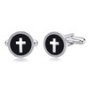 Cross Cufflinks for Men Sterling Silver Cuff Links for Men