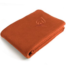 Texas Bushcraft Merino Wool Blanket for Camping Hiking and Backpacking – Water and Fire Resistant Camp Blanket Car Blanket is Fast-Warming and Durable with Double-Stitched Edging (66” x 90”)