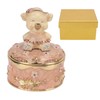 Pig Hinged Jewelry Box Hollow Design Cute Appearance Hand Painted