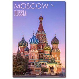St. Basil's Cathedral Moscow, Russia Travel Refrigerator Magnet Size 2.5" x 3.5"