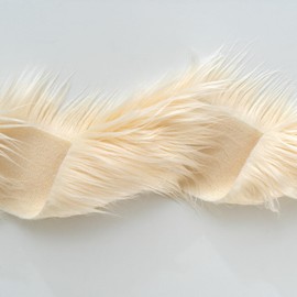 CNSUPMK Plush Faux Fur Fabric Precut Strips Fluffy Fuzzy Craft Furr for Crafts, Gnomes, Animal Costumes, Cushions, Decorations (Ivory, 2 * 62 inch)