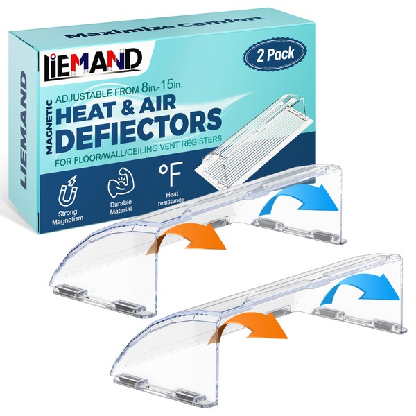 Heat & Air Vent Deflector,Adjustable Between 8’’ to 15’,Heat Resistant