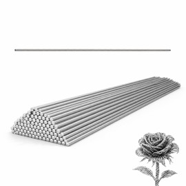 RowGlow 50pcs filo molle inox 1,5 mm x 300 mm, filo acciaio molle 1,5mm asta rotonda per fai da te, modello, aereo (1.5x300mm 50pcs)