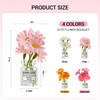 DRIYANN Daisy Car Dashboard Decorations - 4 Pack Mini Floral