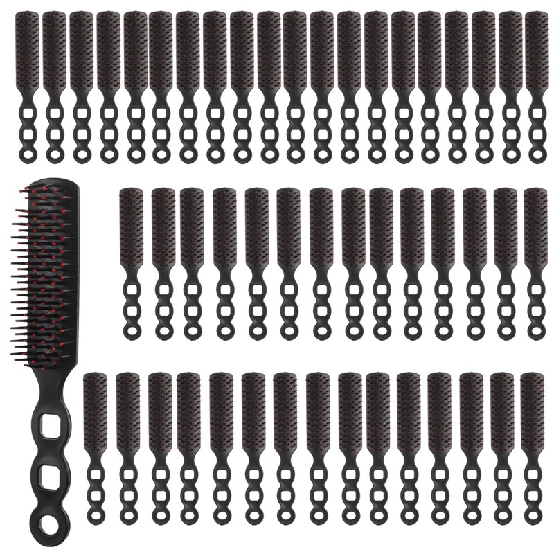 50 Pcs Bulk Hair Brushes for Homeless, Lightweight Plastic Detangling