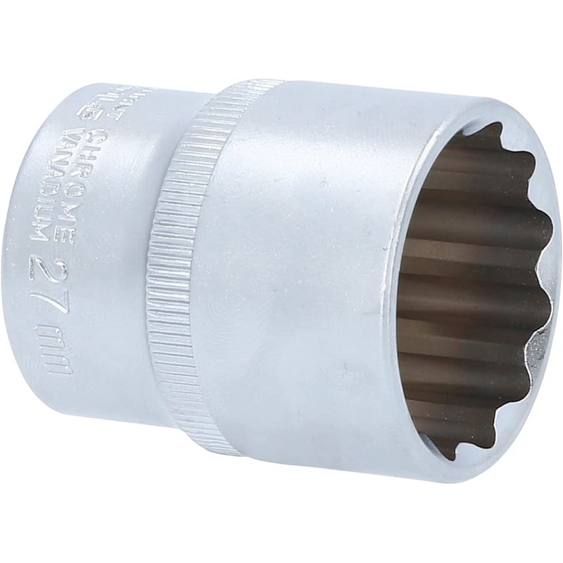 BRILLIANT TOOLS BT022427 1/2-Inch 12-Point Socket, 27 mm [Powered by