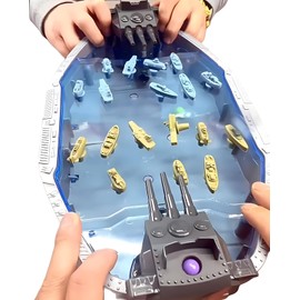 Trisquirrel Trisquirrel Naval Battleships Shooting Game, Tabletop Warships Shot Game for 2 Players, Battle Competitive Game for Age 6+, Fun for Family, Office, School