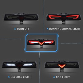 VLAND Led Bumper Light Compatible with GT86 2012-2019, Su-baru BRZ 2013-2018, With Brake Reverse Fog Running Function, Smoke Lens