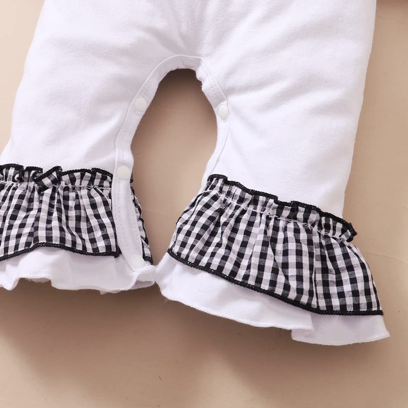 Mameluco de Navidad para bebé niña recién nacida, Blanco, 3-6