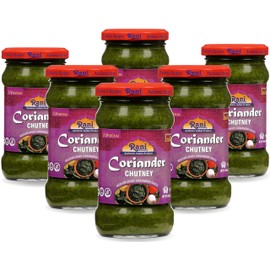 Rani Coriander Chutney 10.5oz (300g) Glass Jar, Ready to Eat, Pack of 5+1 FREE ~ Vegan | Gluten Free | NON-GMO | No Colors | Indian Origin