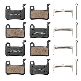 Bynccea Bicycle Brake Pads 4 Pairs Disc Brake Pads Suitable for Shimano Deore XT XTR LX SLX Hone Alfine Saint Disc Brake