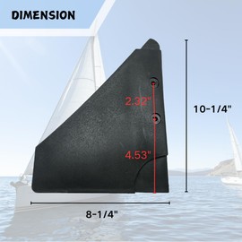 Boat Marine Hydrofoil Board Stabilizer for 5-150 HP Small Outboard Motor Stand and Out Drive PA66 Plastic Black