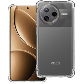 (Shock Resistant) Case Cover for POCO F7 Pro, Transparent Clear, Soft Protective Case, "Air Cushion Construction in Four Corners" SGS Certified, Drop Prevention, Shock Absorption, Durable, Lightweight
