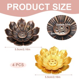 EIHI Pack of 4 Incense Sticks Holder, Incense Holder, 6 Hole Incense Burner Incense Holder for Decoration Living Room and Yoga Accessories, multicoloured