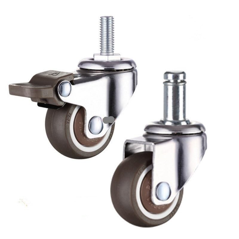 1/1.25/1.5/2 Inch Furniture Casters Wheels Rubber Swivel Castor Trolley Caster