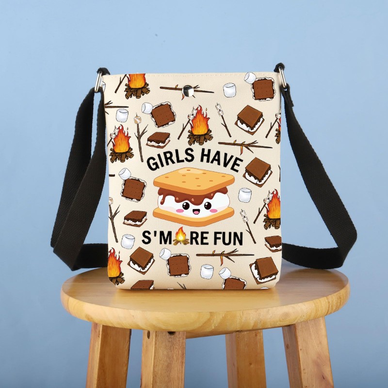 PLITI Camping Shoulder Bag, Funny Camping Gift, Camping Lover, Happy
