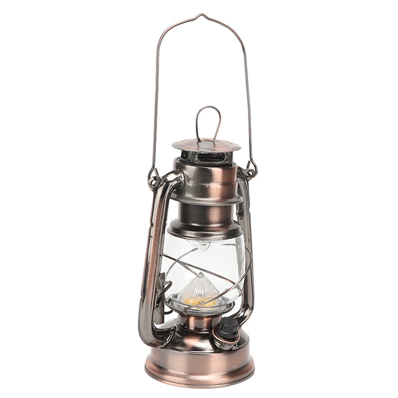 Vintage Camping Lantern 24h Battery Life USB Charging Detachable Lampshade