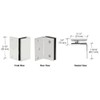 C.R. LAURENCE GE90SSC CRL Satin Chrome Geneva Series Wall Mount Bracket