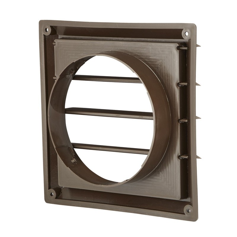 Lambro Industries 361B 6" Brown Plastic Louver Vent