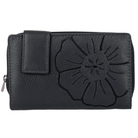 Branco-Quality Women's Leather Purse Wallet, 14 x 9 x 2 CM Black Size: One size