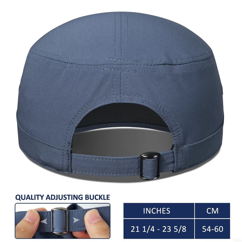 GADIEMKENSD Stretch Army Cap Sport Military Hats Flat Top Short