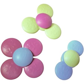 BornCare Fidget Suction whirly Spinners for Baby Toddler Kids, Durable Toys (3 Pack)