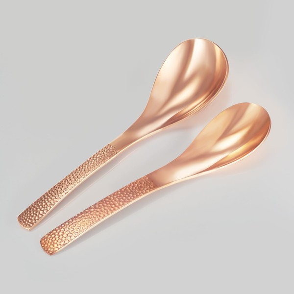 EnerCoppeX Handmade Copper Spoons, Sustainable Luxury Tableware, Perfect for Entertaining