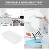 VILLCASE 100pcs Disposable Plastic Trays, Instrument Tray Medical Instrument Rectangular