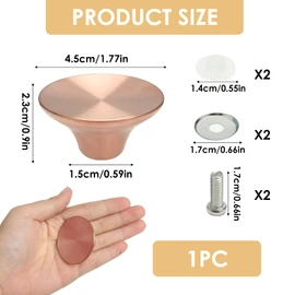 Metal Dutch Oven Knob Handle Replacement, Stainless Steel Crock Pan Pot Lid Compatible with Le Creuset Stuab Aldi Lodge & Enameled Cast Iron Cookware (Frosted Rose Gold & Extra Screw Kits)