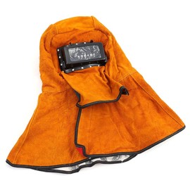 SSHHUI 1pcs Welding Mask Welder Hood Heat Counteractive Leather Helmet with Filter Lens Neck Eye Face Protection Welder Safety Accessories