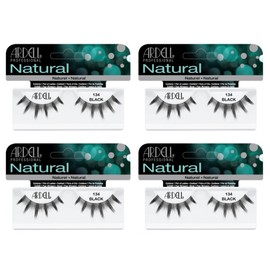 Ardell Natural Lashes False Eyelashes #134 for Everyday Wear, 4 Pack