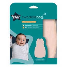 Tommee Tippee Baby Sleep Bag for Newborns, 3-6 m, 1.0 TOG, The Original Grobag Swaddle Bag, Hip-Healthy Design, Soft Cotton-Rich Fabric, Blush