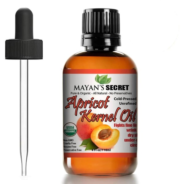Mayan's Secret USDA Certified Organic Apricot Kernel Oil - Cold